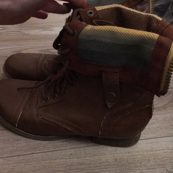 Brown Combat Boots - Picture 3 of 3